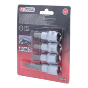 KS Tools Jeu de douilles tournevis-OZ pour jantes aluminium, 4 pcs