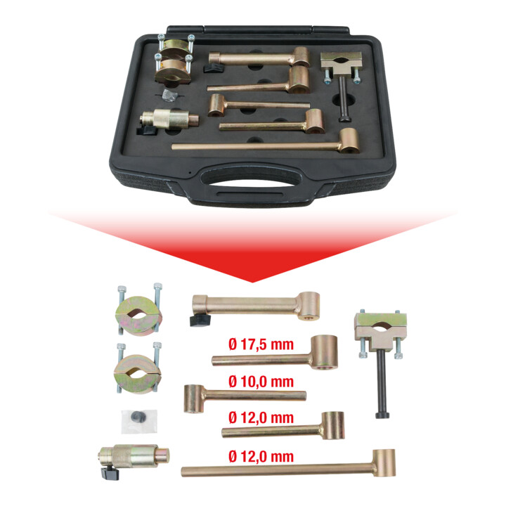 KS Tools Jeu de gabarits pour biellettes de direction, 9 pcs.