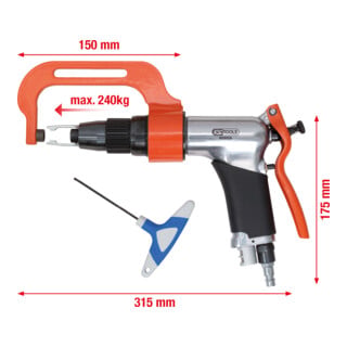 KS Tools Jeu de perceuses à points de soudure pneumatiques Fastdrill, 3 pcs.