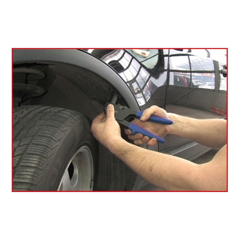 KS Tools Jeu de pinces à rivets en plastique, avec rivets, 41 pcs