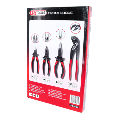 KS Tools Jeu de pinces ERGOTORQUE, 4 pcs.