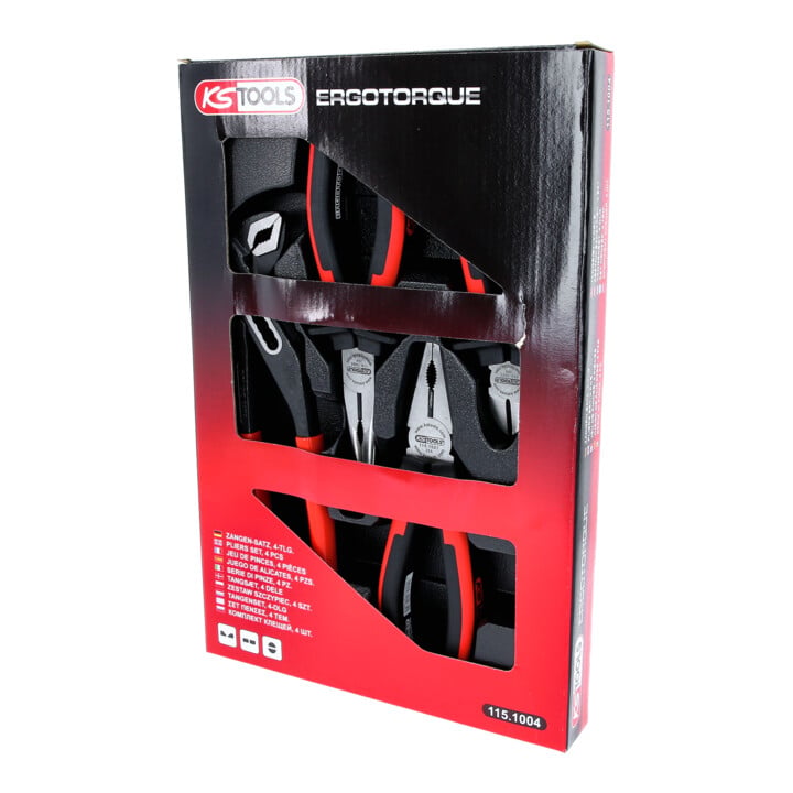 KS Tools Jeu de pinces ERGOTORQUE, 4 pcs.