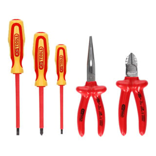 KS Tools Jeu de pinces et tournevis ERGOTORQUE VDE, 5 pcs. variante 2
