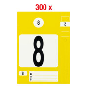 KS Tools Jeu de portes-clés, jaune, pack de 300