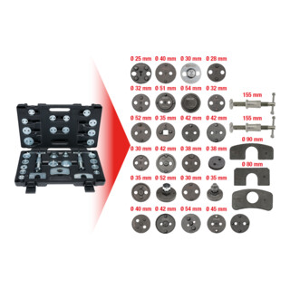 KS Tools Jeu de repousses piston de frein, 30 pcs.