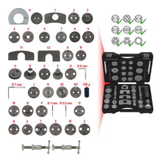 KS Tools Jeu de repousses piston de frein, 41 pcs.