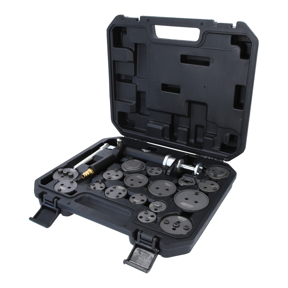 KS Tools Jeu de repousses-piston de frein universel avec tige de force pneumatique, 18 pcs.