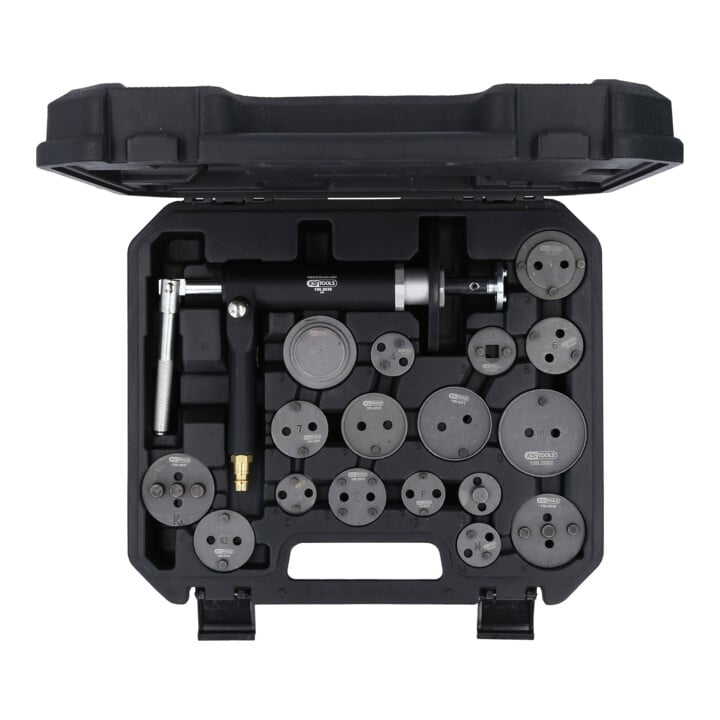 KS Tools Jeu de repousses-piston de frein universel avec tige de force pneumatique, 18 pcs.