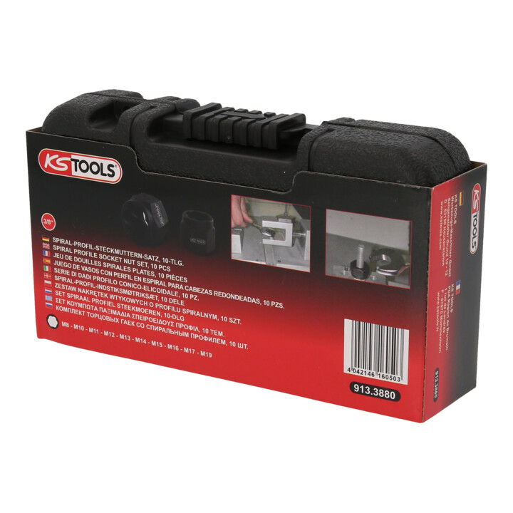 KS Tools Jeu d'écrous à chocs spéciaux, 10 pcs. M8-M19