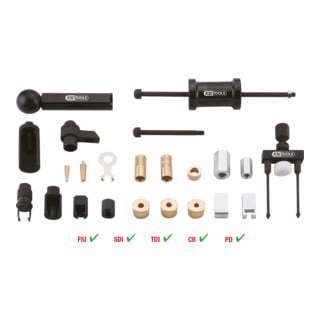 KS Tools Jeu d'extracteurs d'injecteurs pour VAG,  24 pcs.