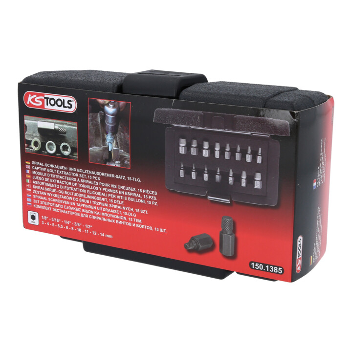 KS Tools Jeu d'extracteurs pour vis creuses, 15pcs.