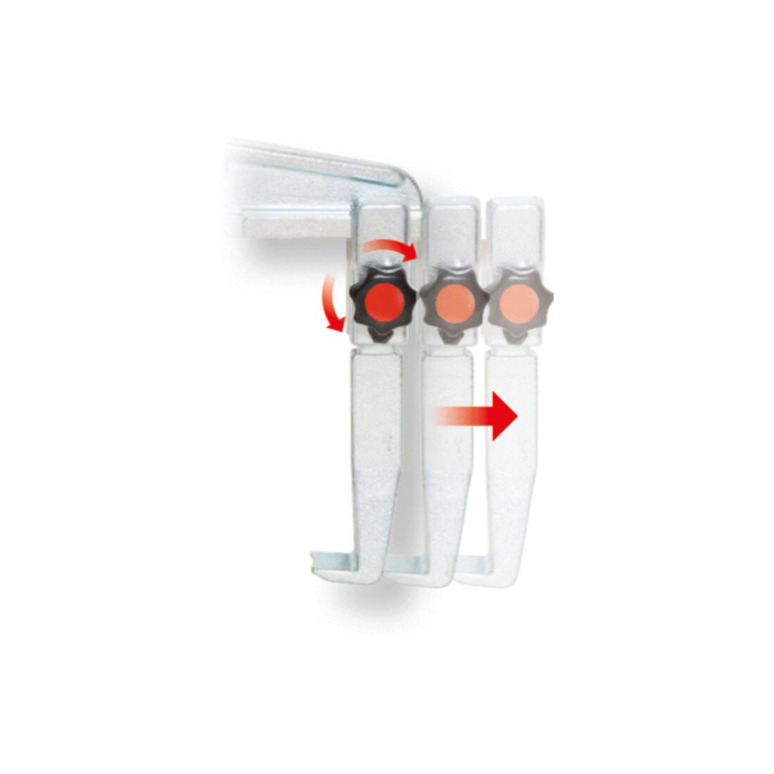 KS Tools Jeu d'extracteurs universels à serrage rapide, 7 pcs. 20-90 mm