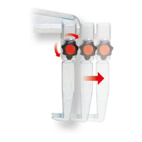 KS Tools Jeu d'extracteurs universels à serrage rapide, 7 pcs. 20-90 mm