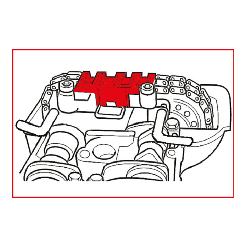 KS Tools Jeu d'outils de réglage moteur pour Chrysler / Mercedes, 6 pcs.
