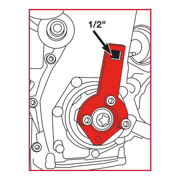 KS Tools Jeu d'outils de réglage moteur pour Fiat / Ford / Opel / Suzuki, 12 pcs.