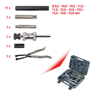 KS Tools Jeu d'outils pour bagues d'étanchéité de soupapes, 16 pcs.