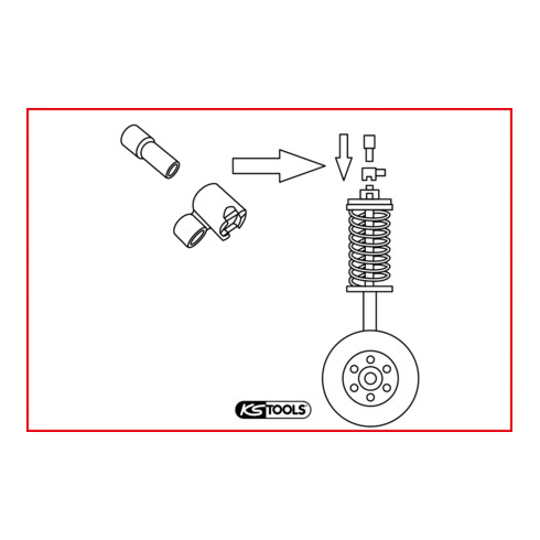KS Tools Jeu d'outils spéciaux de maintien pour amortisseurs pour Volvo, 2 pcs.