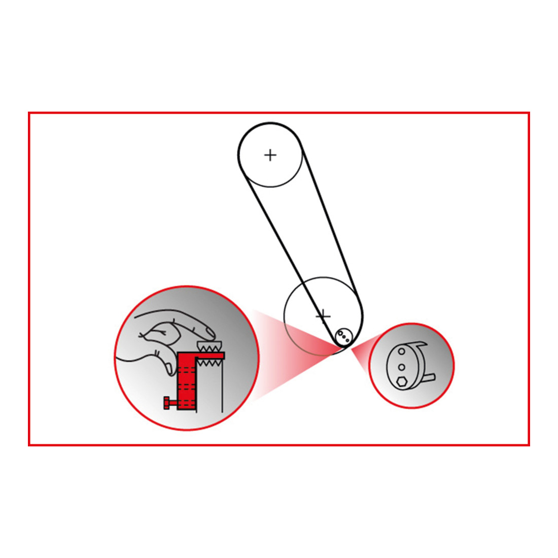KS Tools Jeu d'outils spéciaux pour courroies élastiques et courroie crantée, 11 pcs