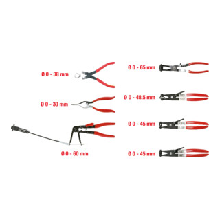 KS Tools Jeu pinces spéciales à colliers, 7pcs.
