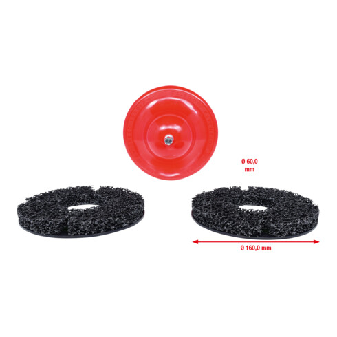 KS Tools Jeu pour poncer les moyeux, Ø 160 mm, Ø intérieur 60 mm, 4 pcs.