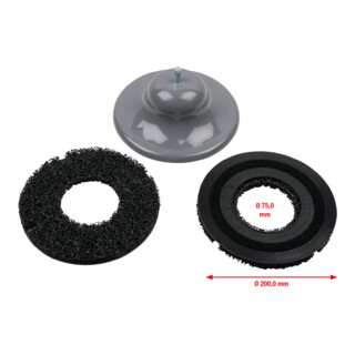 KS Tools Jeu pour poncer les moyeux, Ø 200 mm, Ø intérieur 85 mm, 3 pcs.