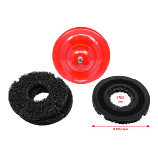 KS Tools Jeu pour poncer les moyeux, Ø 160 mm, Ø intérieur 75 mm, 4 pcs.