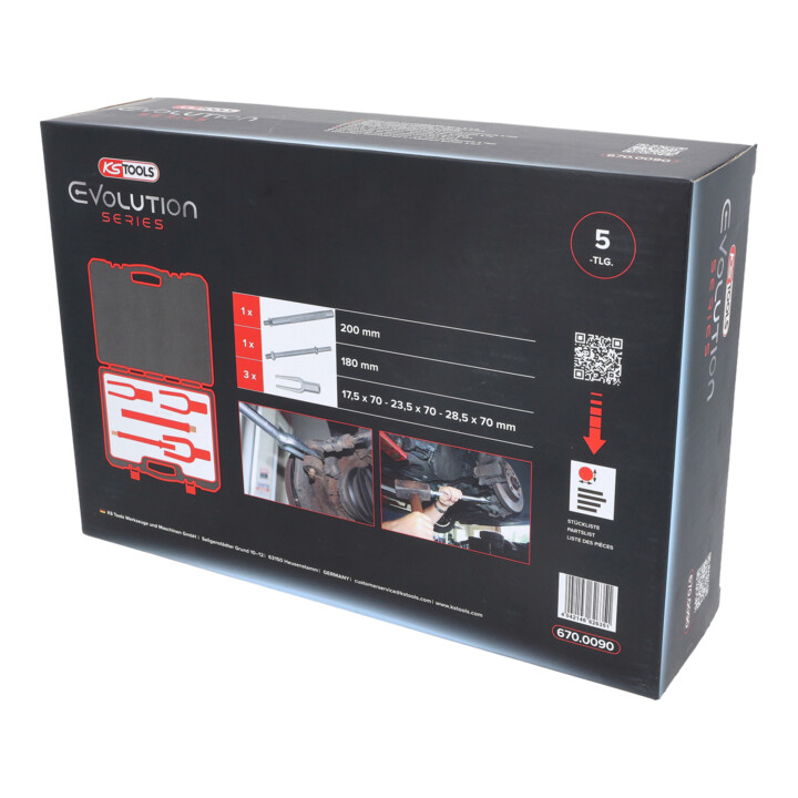 KS Tools Jeux de chasses rotules, 5 pcs.