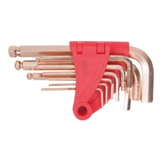KS Tools Jeux de clés mâles, tête sphérique BRONZEplus, 9 pcs.