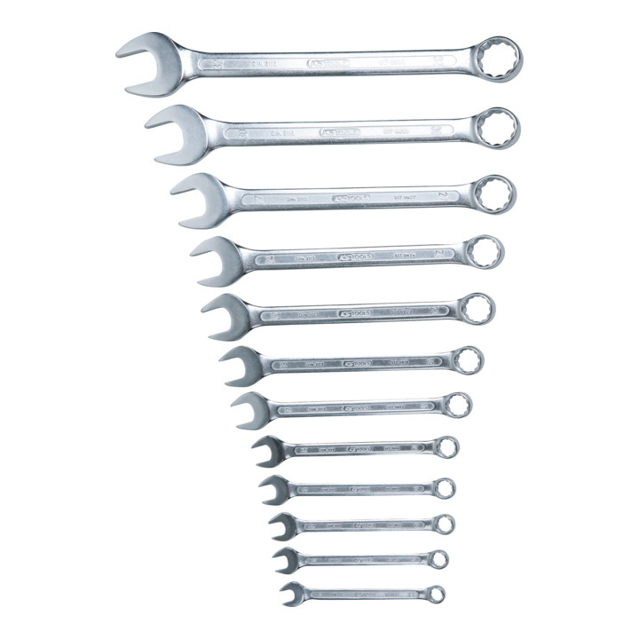 KS Tools Jeux de clés mixtes coudées, 12 pcs. 10-32mm