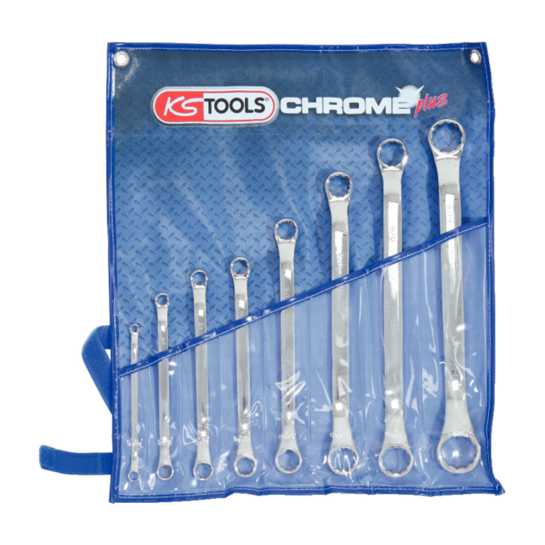 KS Tools Jeux de clés polygonales têtes contre-coudées CHROMEplus, 6 pcs.