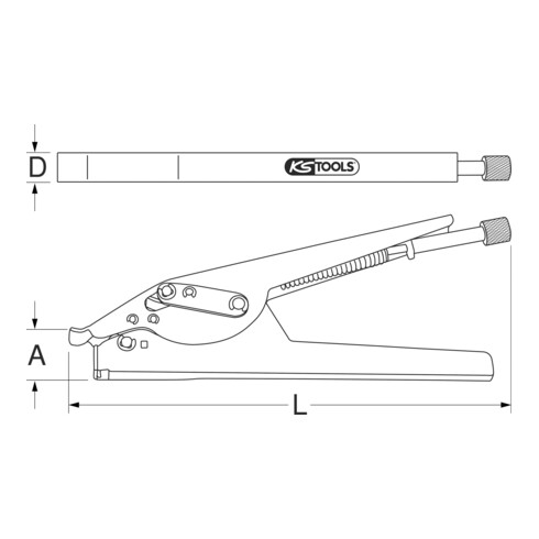 KS Tools kabelbinderpistool, 2,4 - 13 mm