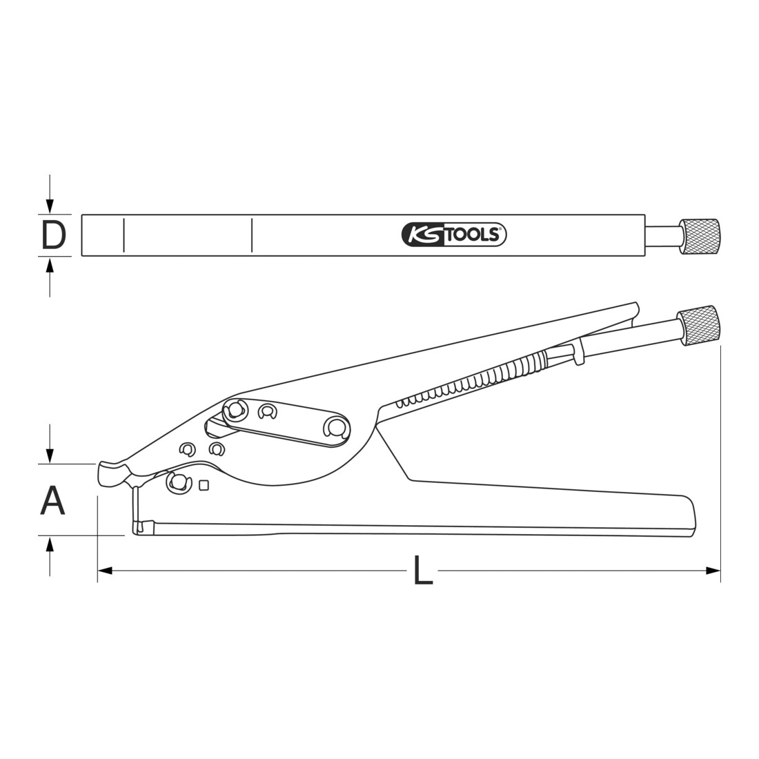 KS Tools kabelbinderpistool, 2,4 - 13 mm