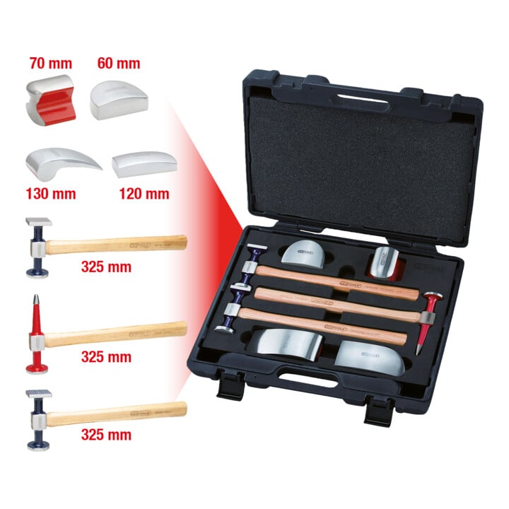 KS Tools Karosserie-Ausbeul-Satz, 7-teilig