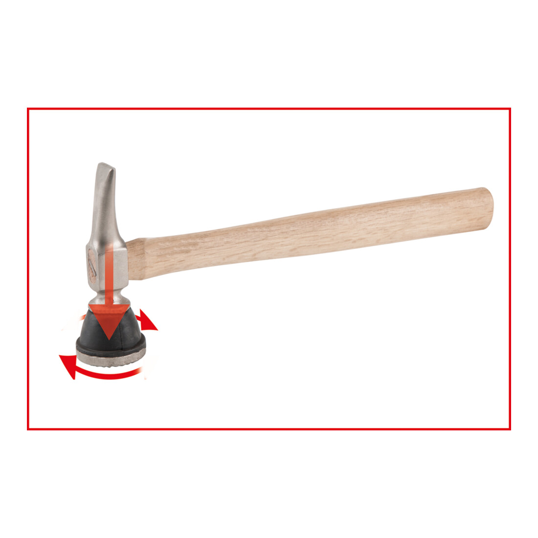KS Tools Karosserie-Riffelhammer grob, rund/spitz