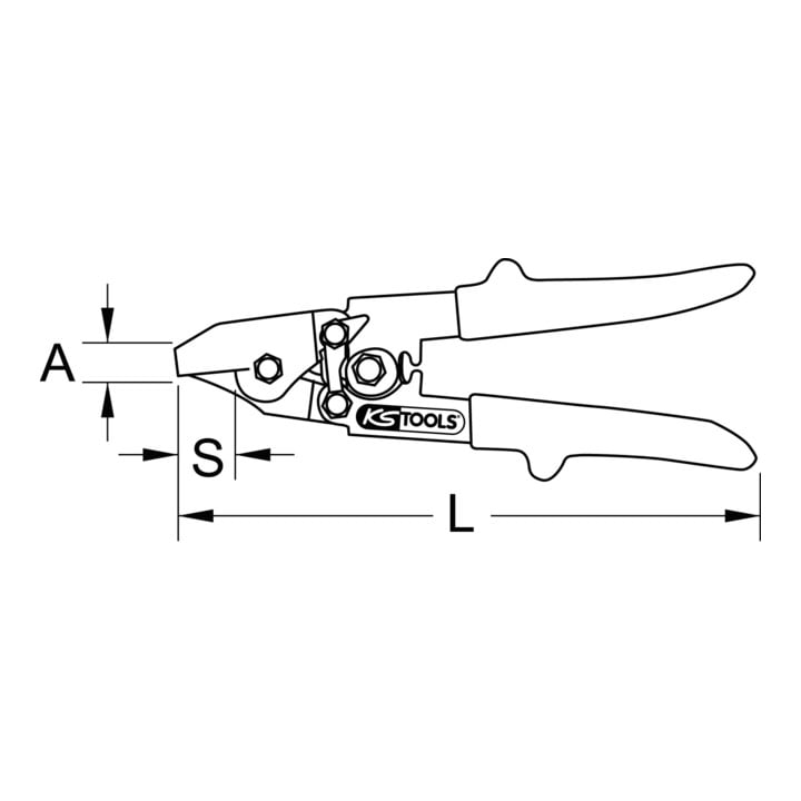 KS Tools Kartuschenspitzenzange, 210mm