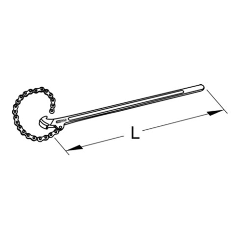 KS Tools Kettenrohrzange, Ø 110mm