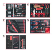 KS Tools kit de rangement universel pour 5 tiroirs avec 398 outils haut de gamme-1