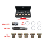 KS Tools Kit de réparation pour bouchons de vidange, 12 pcs. M15x1,5