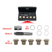 KS Tools Kit de réparation pour bouchons de vidange, 12 pcs. M15x1,5-2
