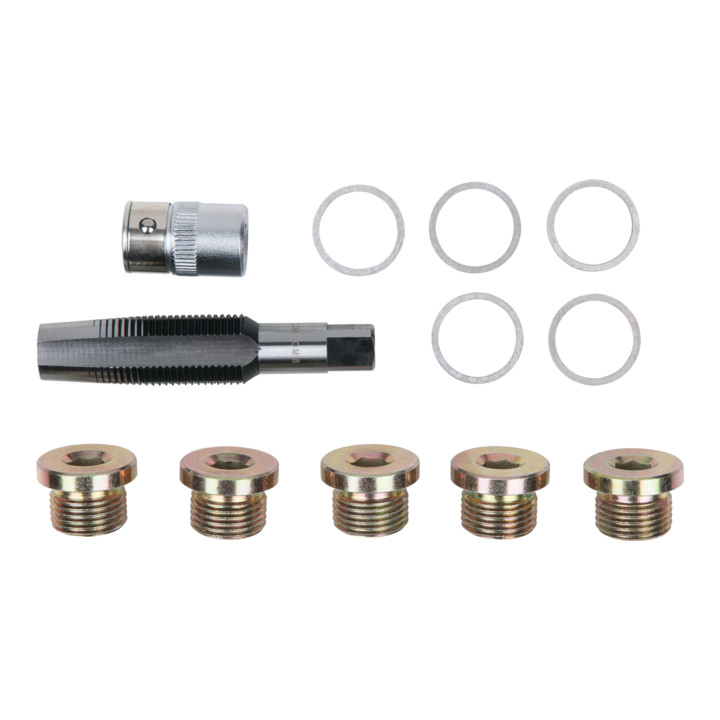 KS Tools Kit de réparation pour bouchons de vidange, 12 pcs. M18x1,5