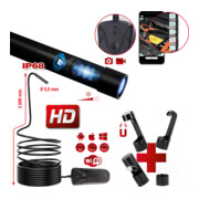 KS Tools Kit de vidéoscope Wi-Fi avec sonde de caméra frontale Ø 5-1