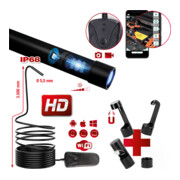 KS Tools Kit de vidéoscope Wi-Fi avec sonde de caméra frontale Ø 5