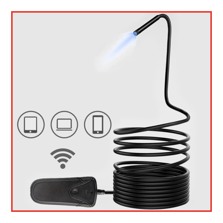 KS Tools Kit de vidéoscope Wi-Fi avec sonde de caméra frontale Ø 5