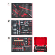 KS Tools : kit d'insertion universel pour 3 tiroirs avec 341 outils de qualité-1