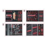KS Tools : kit d'insertion universel pour 4 tiroirs avec 241 outils de qualité-1