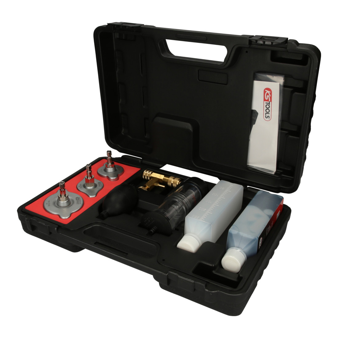 KS Tools Kit per test di tenuta della testa cilindrica CO2, 8pz.