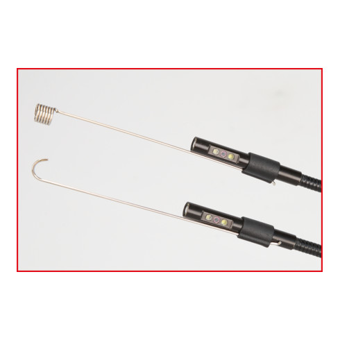 KS Tools Kit videoscopio HD con Ø4,5mm 0° e 90° sonda telecamera frontale HD, commutabile, 7pz.