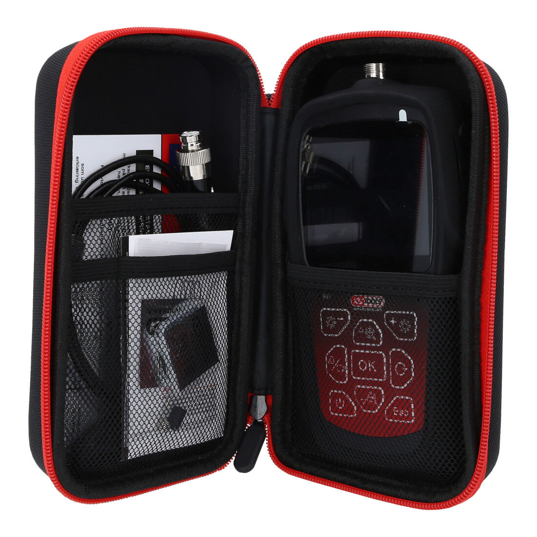 KS Tools Kit videoscopio HD con Ø4,5mm 0° e 90° sonda telecamera frontale HD, commutabile, 7pz.