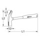 KS Tools klauwhamer met stalen steel, 600g-3