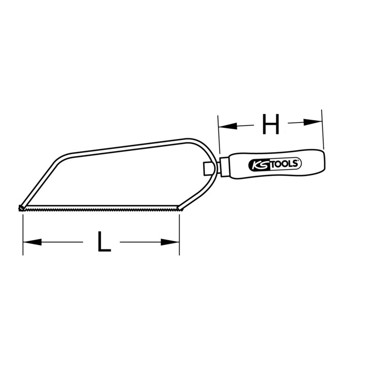 KS Tools Kleinhandsäge mit verstellbarem Holzgriff, 150mm